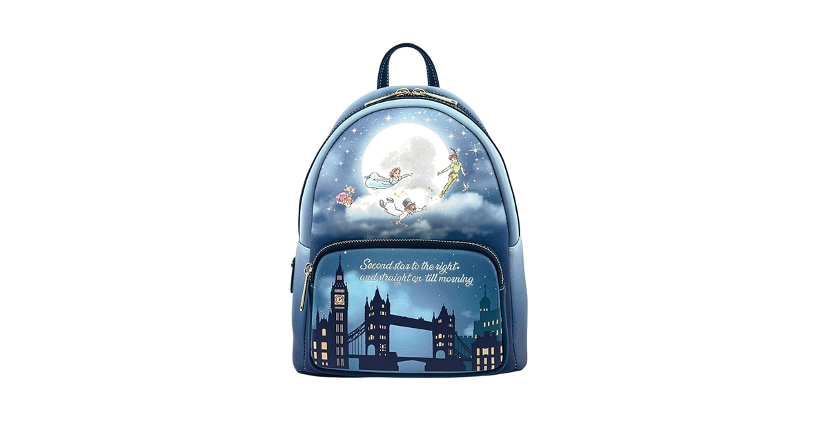 Loungefly disney peter pan second star glow mini backpack hot sale