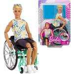 Product Mattel Barbie Ken Doll - Fashionistas #167 - Doll with Wheelchair (GWX93) thumbnail image