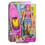 Product Mattel Barbie It Takes Two - Camping Playset With Curvy Daisy Doll with Pink Hair, Pet Puppy  Kayak (HDF75) thumbnail image