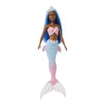Product Mattel Barbie Dreamtopia: Blue Hair, Dark Skin Doll with Pink  Blue Ombre Mermaid Tail and Tiara (HGR12) thumbnail image