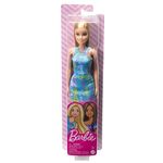 Product Mattel Barbie Purple Dress with Flowers - Blonde Doll with Blue Dress (HGM59) thumbnail image