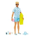 Product Mattel Barbie: Ken Doll with Swim Trunks and Beach-Themed Accessories (HPL74) thumbnail image