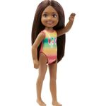 Product Mattel Barbie®: Club Chelsea Beach - Popsicle Swimsuit Dark Skin Doll (GHV56) thumbnail image