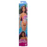 Product Mattel Barbie: Beach - Light Brown Hair Doll Wearing Tropical Pink and Orange Swimsuit (HPV21) thumbnail image