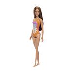 Product Mattel Barbie: Beach - Light Brown Hair Doll Wearing Tropical Pink and Orange Swimsuit (HXX50) thumbnail image