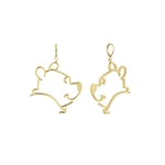 Product Disney Couture Winnie The Pooh Gold Plated Outline Earrings thumbnail image