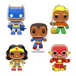 Product Funko Pop! DC Heroes Holiday Gingerbread Superman, Batman, Aquaman, Wonder Woman & Flash 5-Pack Φιγούρες (Exclusive) thumbnail image