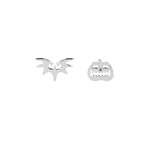 Product Disney Couture Nightmare Before Christmas Halloween Bat & Pumpkin Stud Earrings thumbnail image