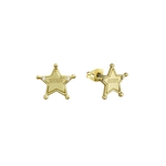 Product Disney Couture Pixar Toy Story Gold-Plated Woody Sheriff Star Badge Stud Earrings thumbnail image