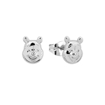 Product Disney Couture Winnie the Pooh White Gold-Plated Pooh Bear Character Studs thumbnail image