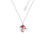 Product Disney Festive Christmas White Gold-Plated Minnie Mouse Holiday Necklace thumbnail image