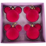 Product Disney Mickey 4 Baubles Traditional Red thumbnail image