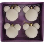 Product Disney Mickey 4 Baubles White thumbnail image