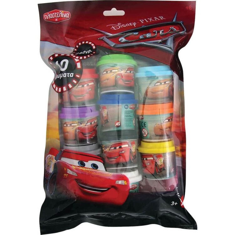 Product AS Disney Πλαστελίνα 10 Βαζάκια Πλαστελίνης σε Σακουλάκι Cars (1045-03559) image