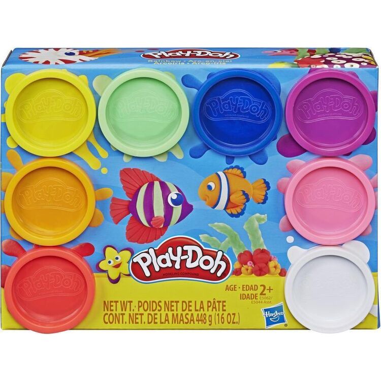 Product Hasbro Play-Doh Rainbow Non Toxic Set of 8 Colours Cans (E5062) image