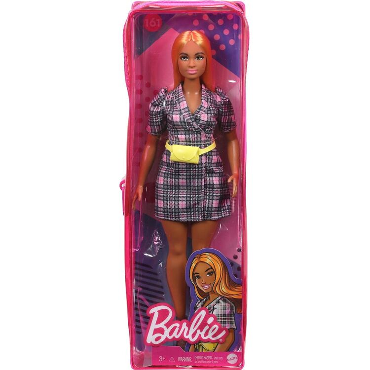 Product Mattel Barbie Doll - Fashionistas #161 - Puff Sleeve Plaid Blazer Dress Curvy Doll (GRB53) image