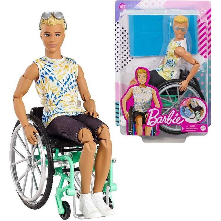 Product Mattel Barbie Ken Doll - Fashionistas #167 - Doll with Wheelchair (GWX93) image