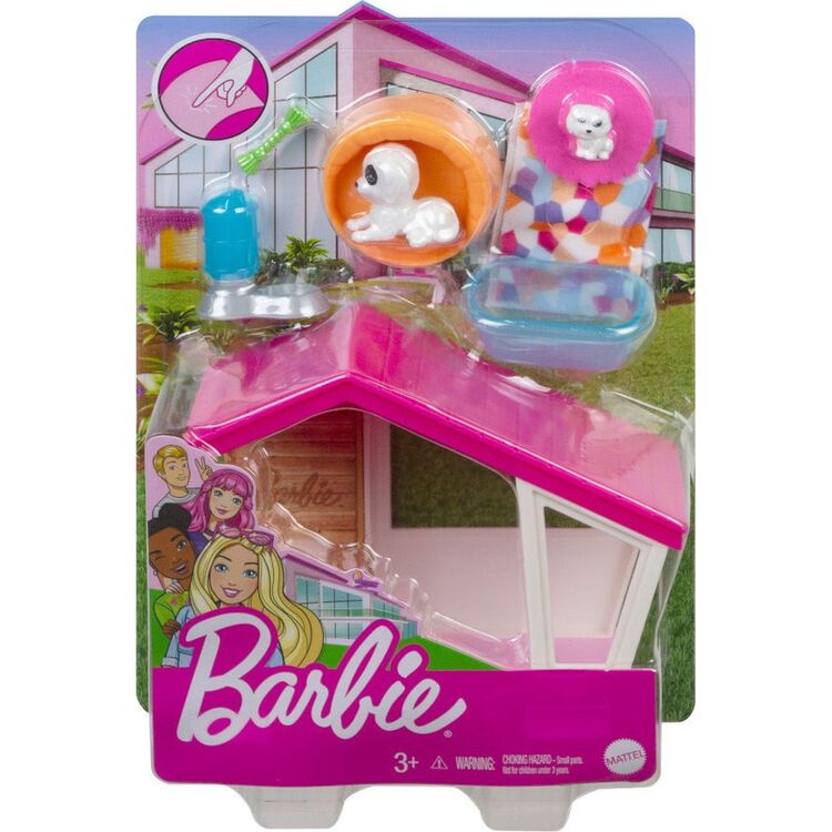 Product Mattel Barbie: Mini Playset With 2 Pet Puppies, Doghouse And Pet Accessories (GRG78) image