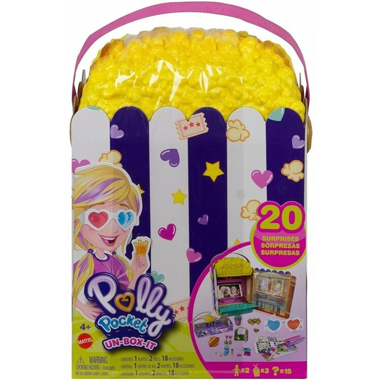 Product Mattel Polly Pocket: Un-Box-It Playset - Popcorn Shape Box (GVC96) image