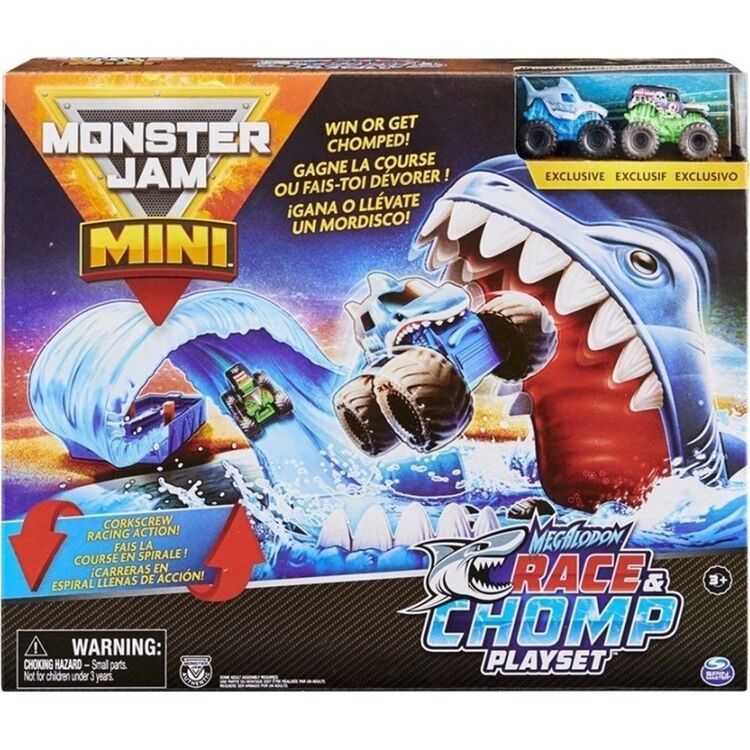 Product Spin Master Monster Jam Mini: Megalodon Race  Chomp Playset 1:80 (6060718) image