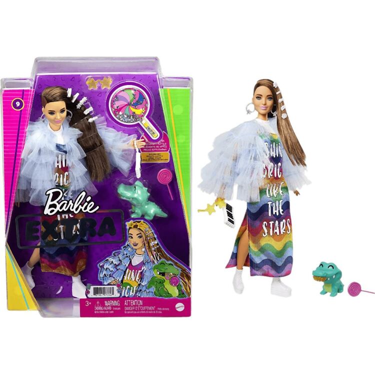 Product Mattel Barbie Extra: Rainbow Dress Doll (GYJ78) image