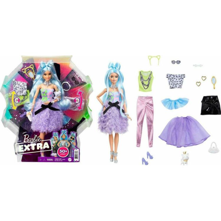 Product Mattel Barbie Extra: Blue Hair Deluxe Doll with Accessories (GYJ69) image