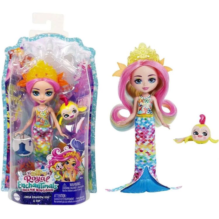 Product Mattel Royals Enchantimals: Ocean Kingdom - Radia Rainbow Fish  Flo (HCF68) image