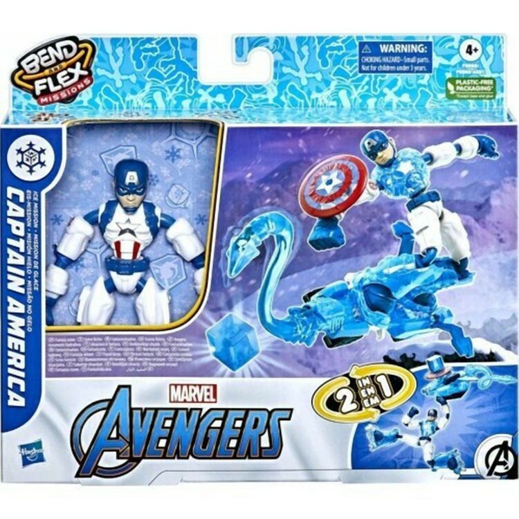 Product Hasbro Marvel Avengers: Bend And Flex Missions - Captain America Action Figure (2 in1) (F5868) image