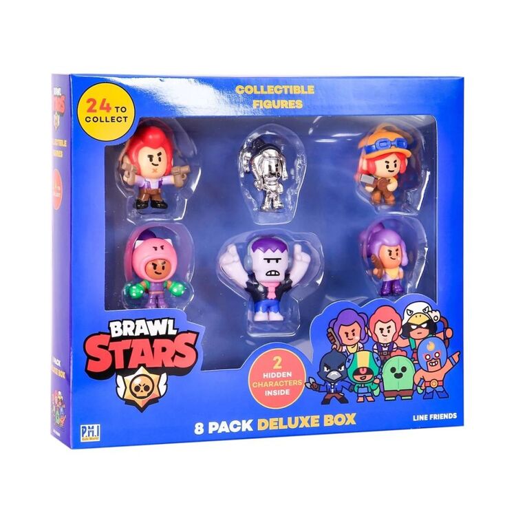 Product P.M.I. Brawl Stars Collectible Figures - 8 Pack Deluxe Box - Including 2 rare hidden characters (S1) (Random) (BRW2070) image