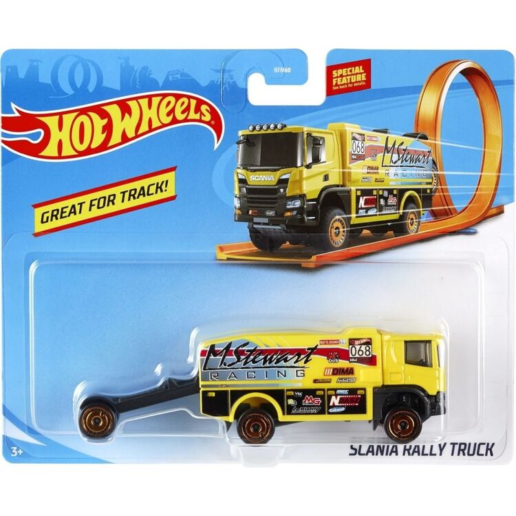 Product Mattel Hot Wheels Track Stars - Scania Rally Truck (Yellow) (GKC33) image