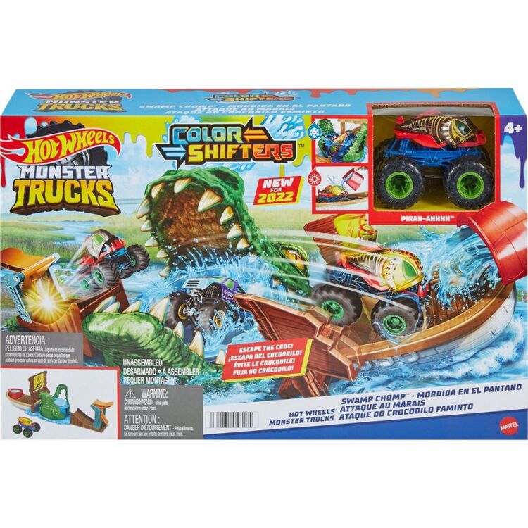 Product Mattel Hot Wheels Monster Trucks: Color Shifters - Swamp Chomp Playset (HGV14) image