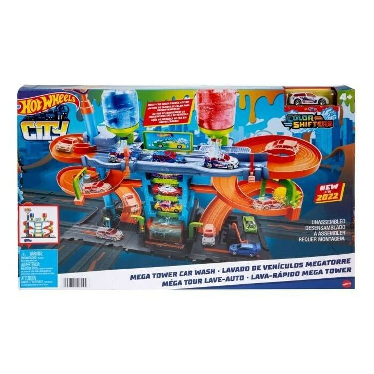 Product Mattel Hot Wheels City: Mega Tower Car Wash Color Shifters Playset (HDP05) image