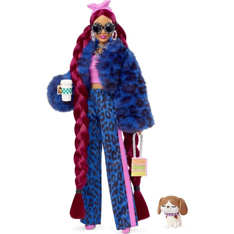 Product Mattel Barbie Extra: Blue Leopard Track Suit Doll (HHN09) image