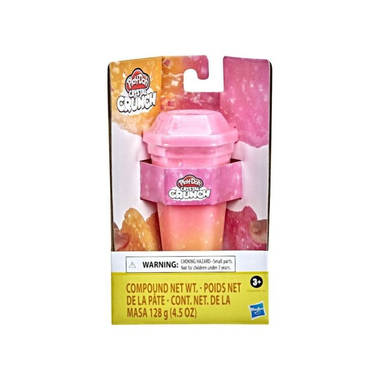 Product Hasbro Play-Doh: Crystal Crunch - Hot Pink Orange Single Can (F5162) image