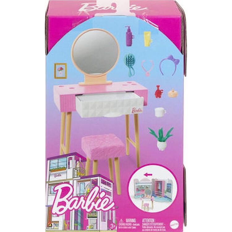 Product Mattel Barbie: Furniture and Accessory Pack - Vanity Theme (HJV35) image