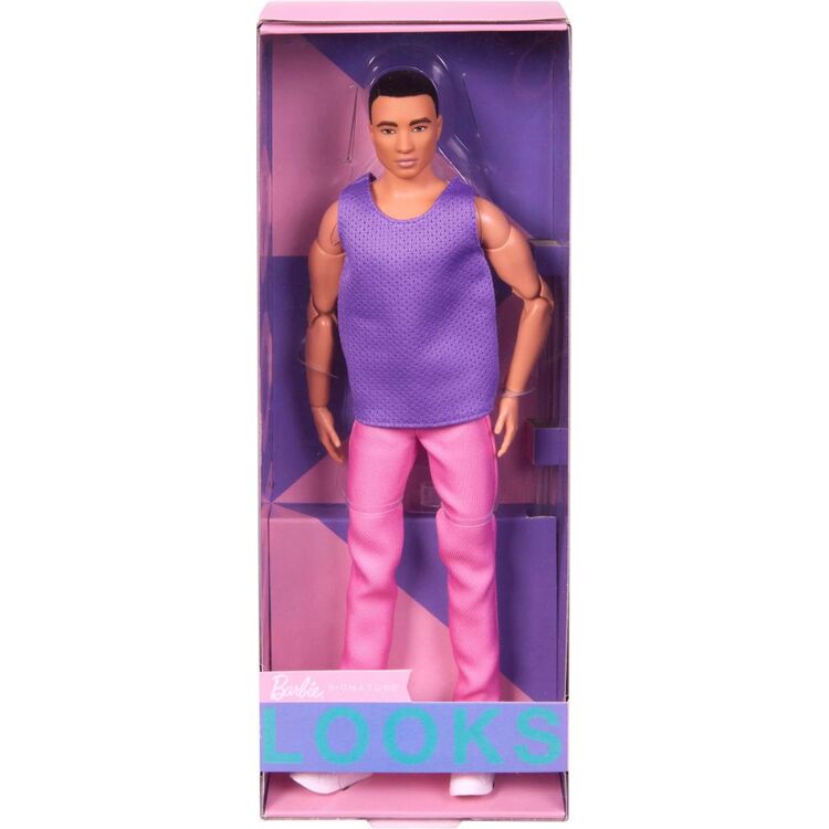 Product Mattel Barbie Signature Looks: Ken Doll with Purple Shirt Model #17 (HJW84) image