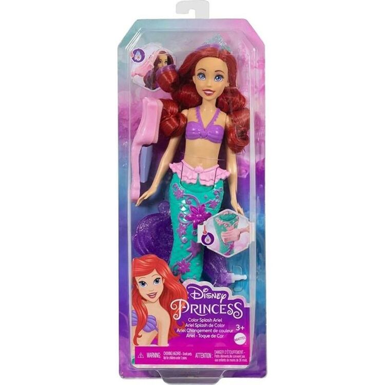 Product Mattel Disney: Barbie Princess - Color Splash Ariel Mermaid Doll (HLW00) image