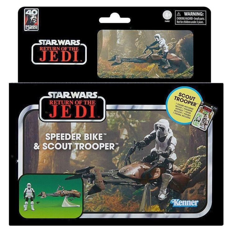 Product Hasbro Fans - Disney Star Wars Return of the Jedi Vintage Collection: Speeder Bike  Scout Trooper Action Figure (F6882) image