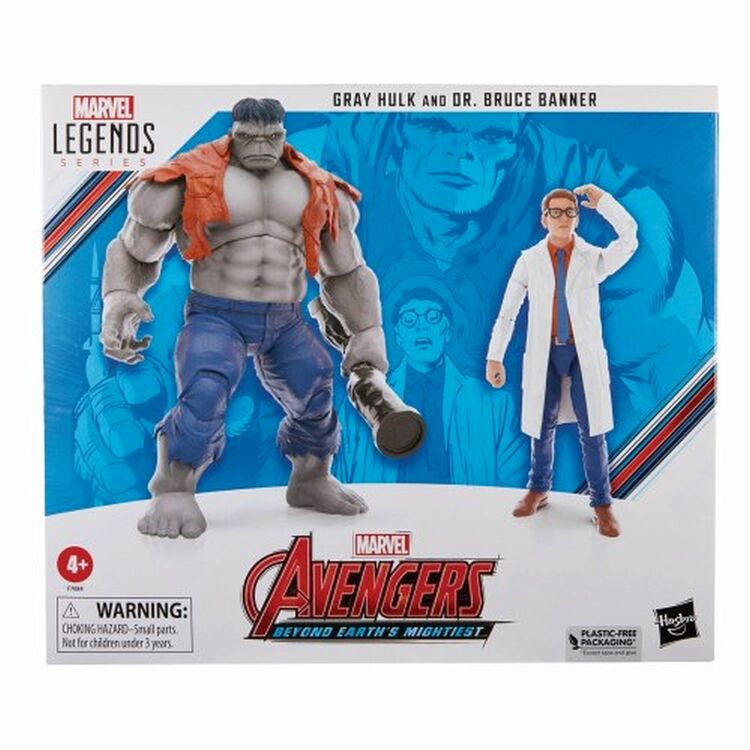 Product Hasbro Fans Marvel Avengers: Legends Series (60th Anniversary) - Beyond Earths Mightiest - Gray Hulk and Dr. Bruce Banner Action Figures (Excl.) (F7084) image