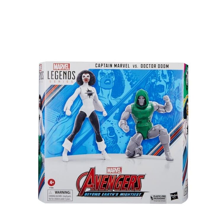 Product Hasbro Fans Marvel Avengers: Legends Series (60th Anniversary) - Beyond Earths Mightiest - Captain Marvel Vs. Doctor Doom Action Figures (15cm) (F7086) image