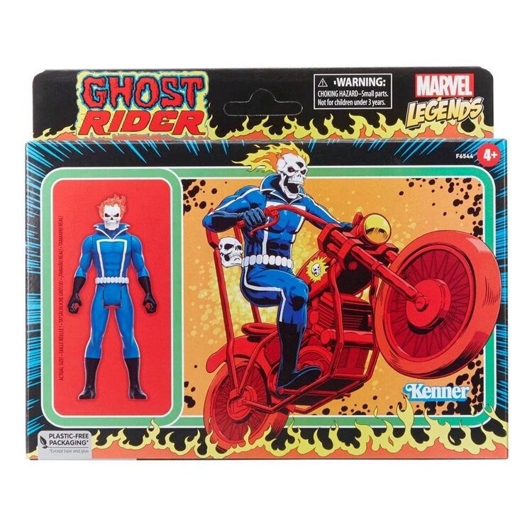 Product Hasbro Fans Marvel Legends: Retro Collection - Ghost Rider Action Figure  Motorcycle (10cm) (F6544) image