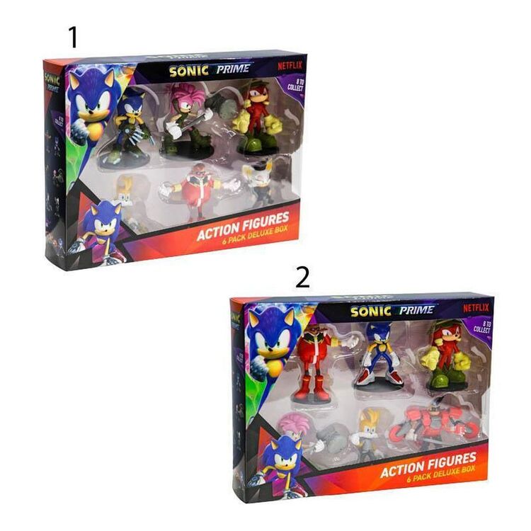 Product P.M.I. Sonic Prime - 6 Pack Deluxe Box (S1) Action Figures (7.5cm) (Random) (SON6070) image