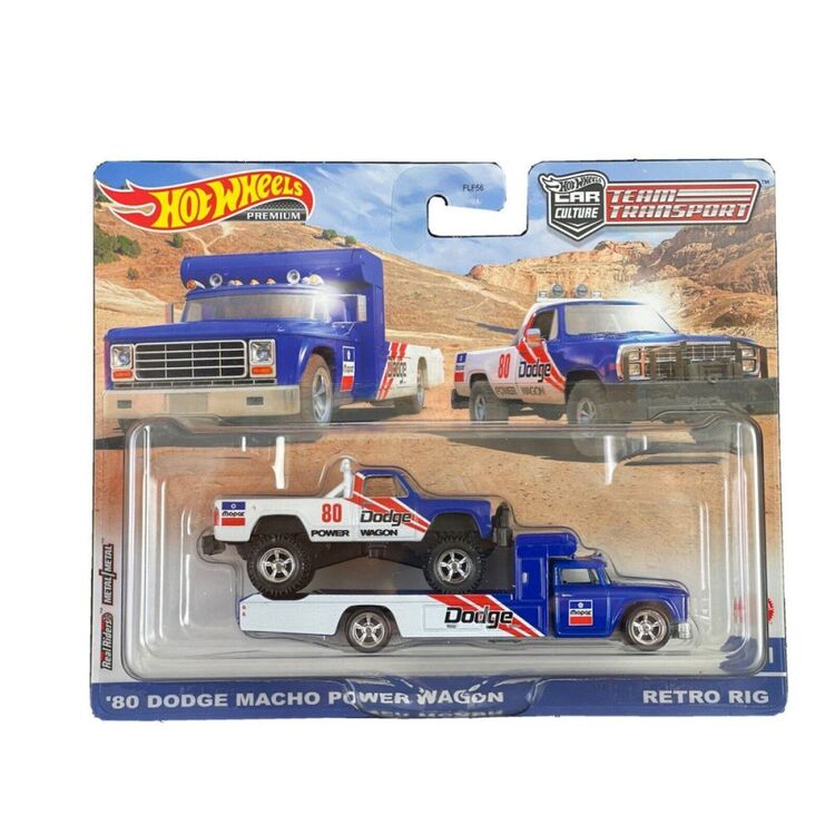 Product Mattel Hot Wheels: Premium Car Culture Team Transport - 80 Dodge Macho Power Wagon  Retro Rig (HKF38) image