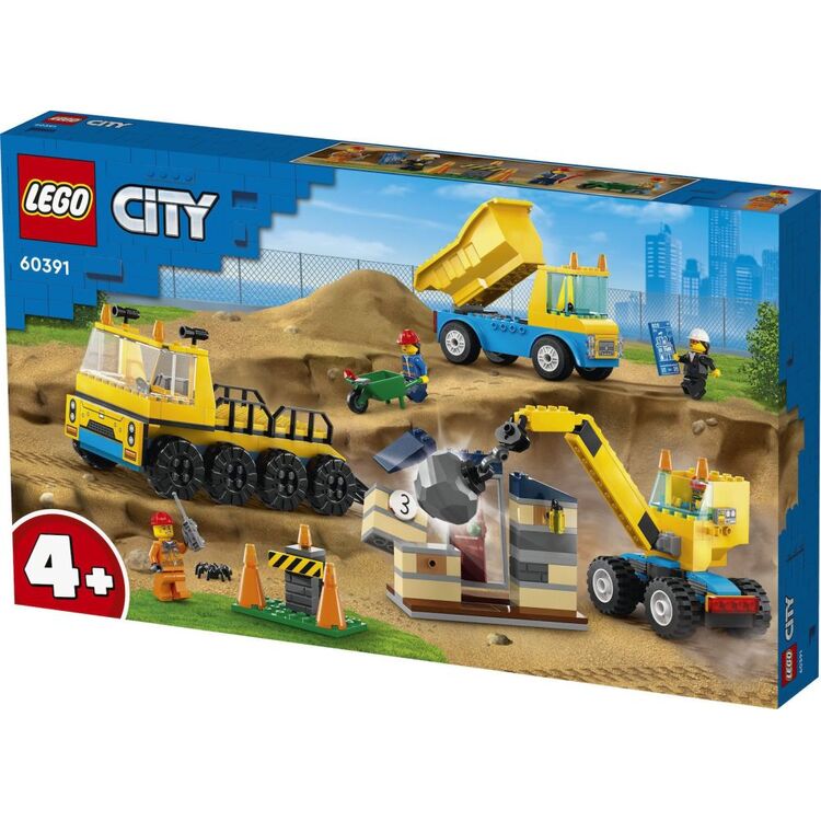 Product LEGO® City: Construction Trucks and Wrecking Ball Crane (60391) image