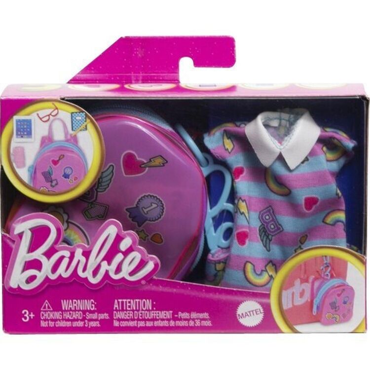 Product Mattel Barbie: Deluxe Clip-On Bag with School Outfit (HJT44) image