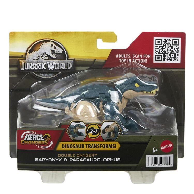 Product Mattel Jurassic World: Fierce Changers Double Danger - Baryonyx  Parasaurolophus (HLP09) image