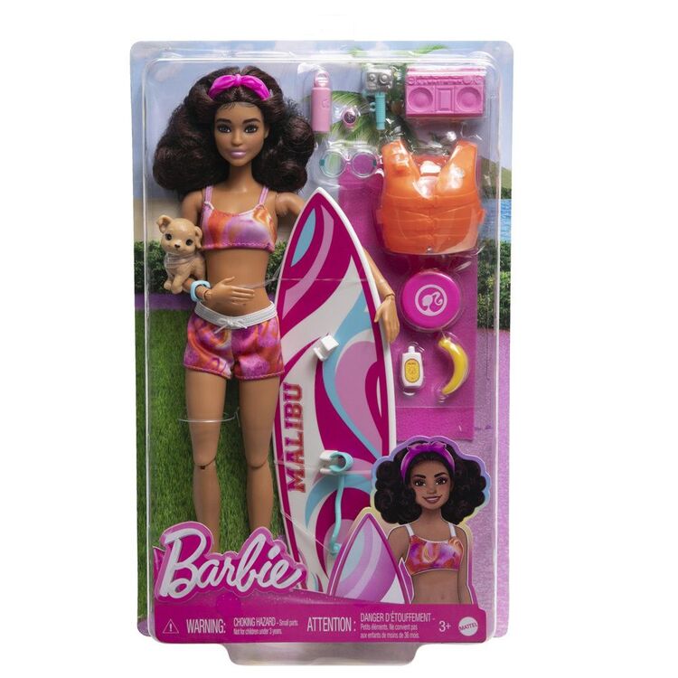 Product Mattel Barbie: Beach Doll with Surfboard (HPL69) image