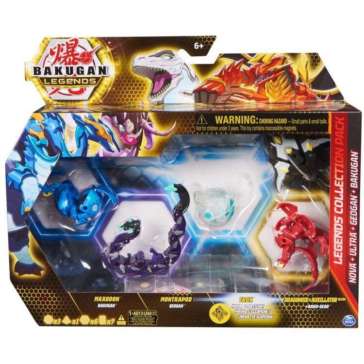 Product Spin Master Bakugan: Legends Collection Pack - Nova + Ultra + Geogan + Bakugan - Maxodon/Montrapod/Trox/Dragonoid x Auxillataur Ultra (20140074) image