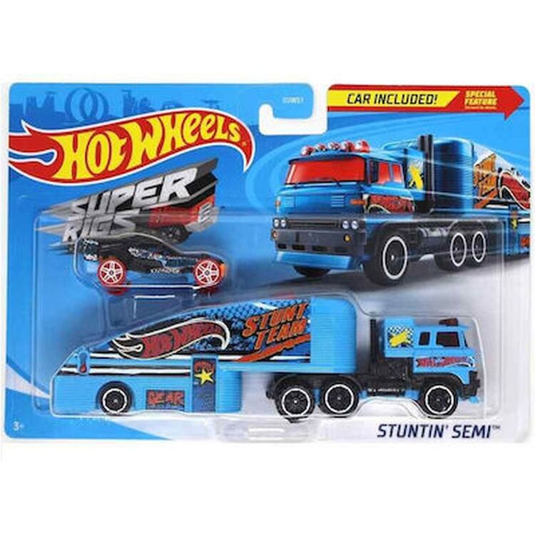 Product Mattel Hot Wheels Super Rigs - Stuntin Semi (GBF16) image