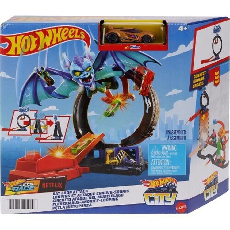 Product Mattel Hot Wheels City - Bat Loop Attack Playset (HTN78) image